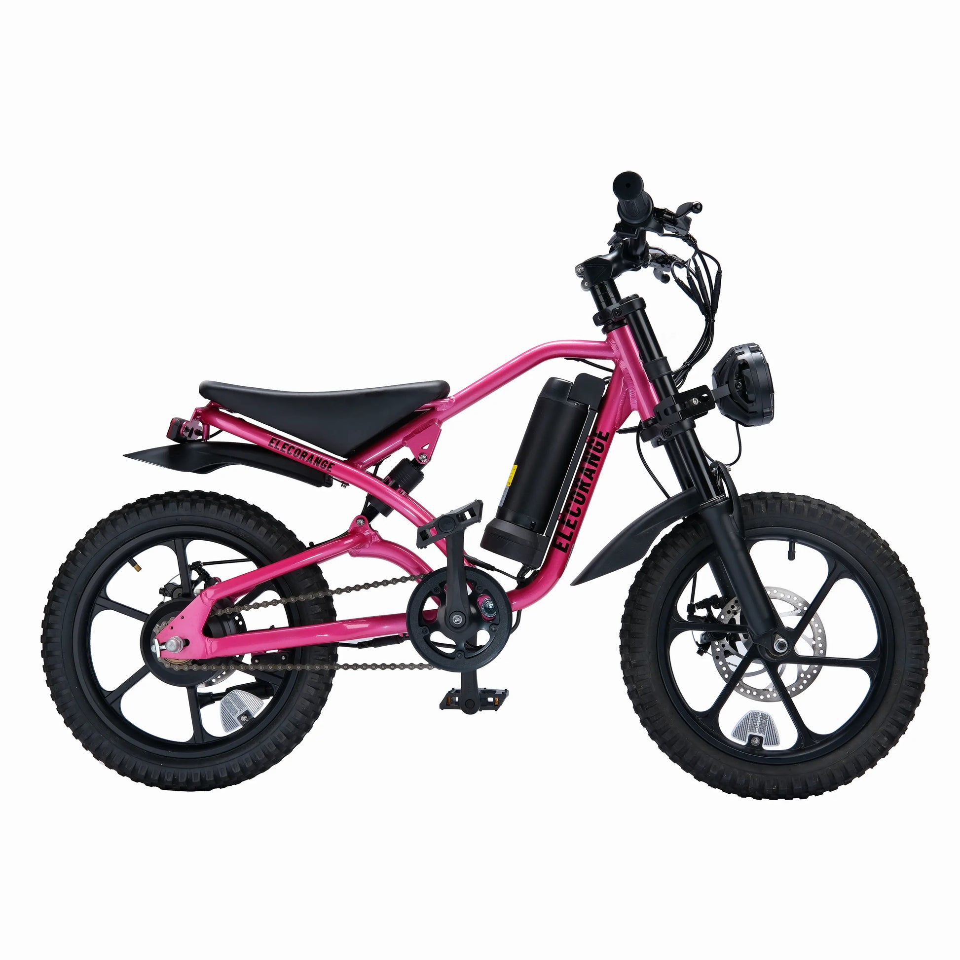 Pink E Bike Kid Elecorange KE10 Kid Electric Bike With Pedals 16